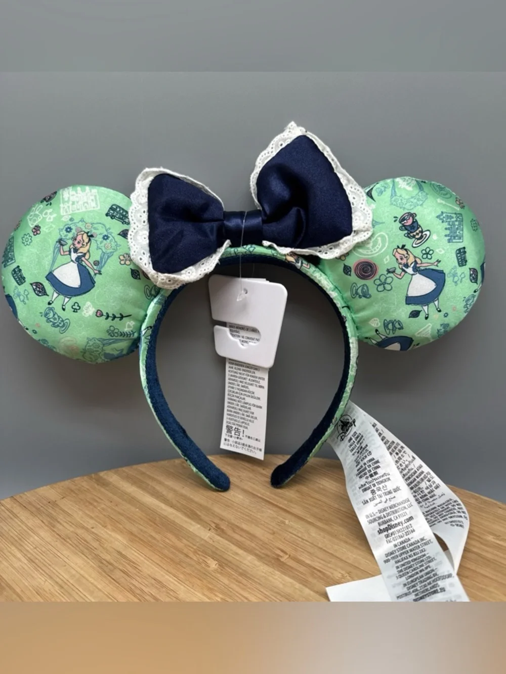Disney Alice in Wonderland Minnie Ears Headband‎ NEW
